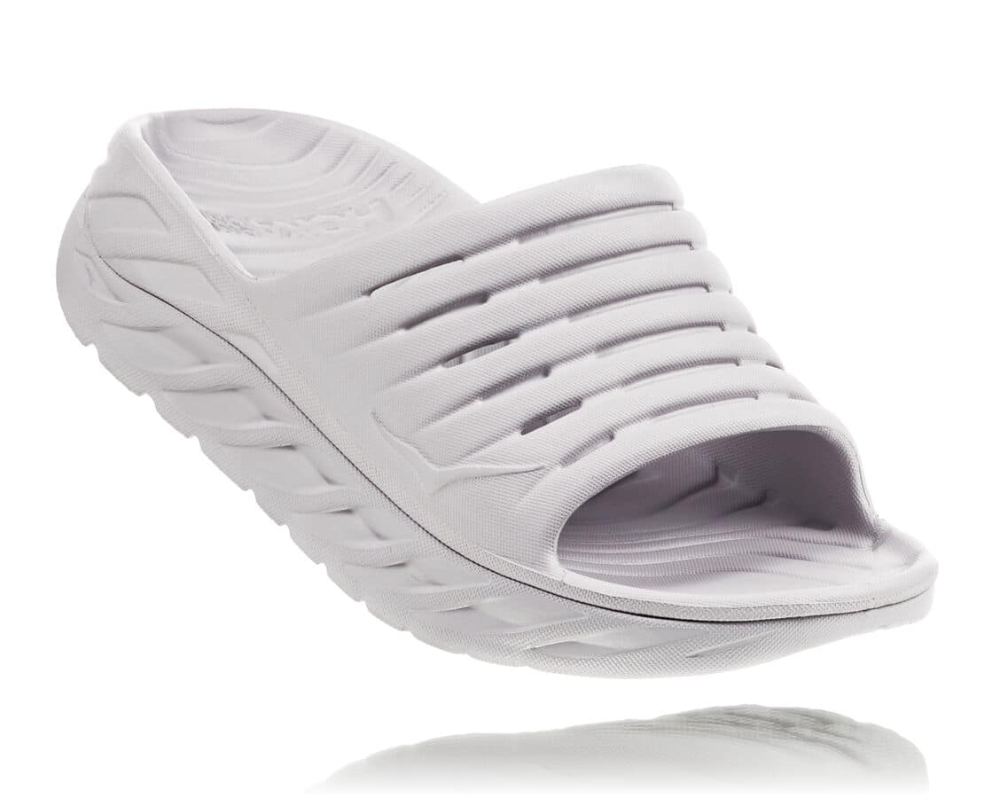 Hoka One One Ora Recovery Slide Damen Erholungssandalen Weiß / Indigo | (DE-4318YPFBV)
